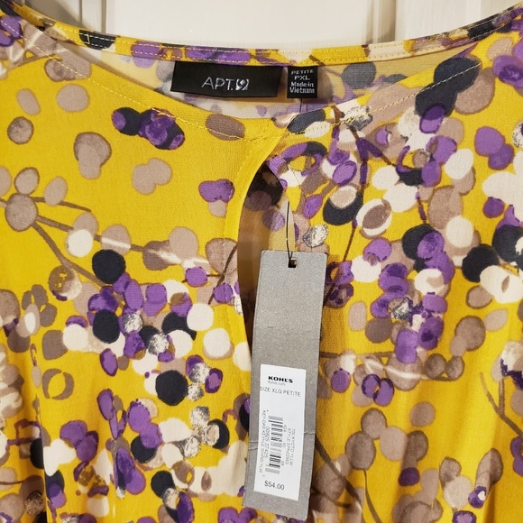 📢🎁 Apt. 9 | Purple/Yellow Ruched Fit-n-Flare - Picture 4 of 8